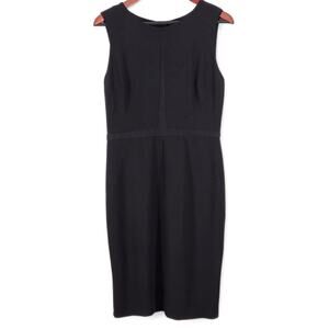White House Black Market Sleeveless Dress Size 8 Black Cocktail Minimalist